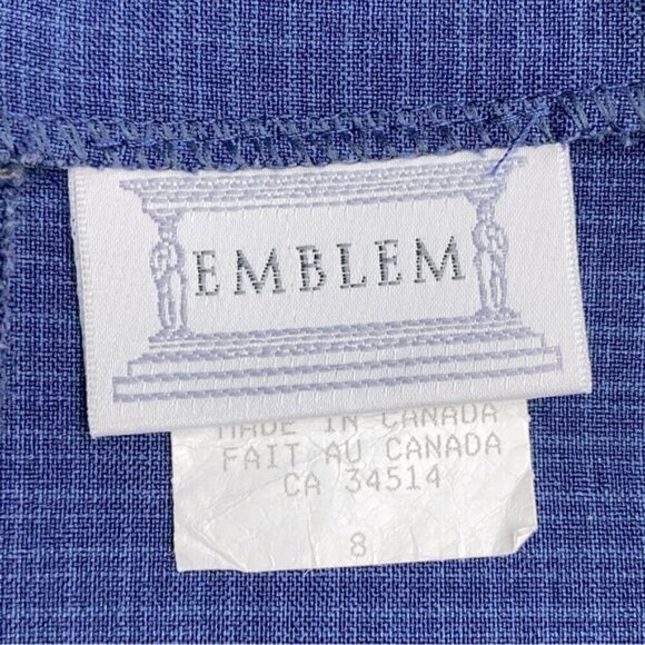 Vintage Emblem Blue Micro Plaid Mini Skirt 8 - Picture 3 of 11